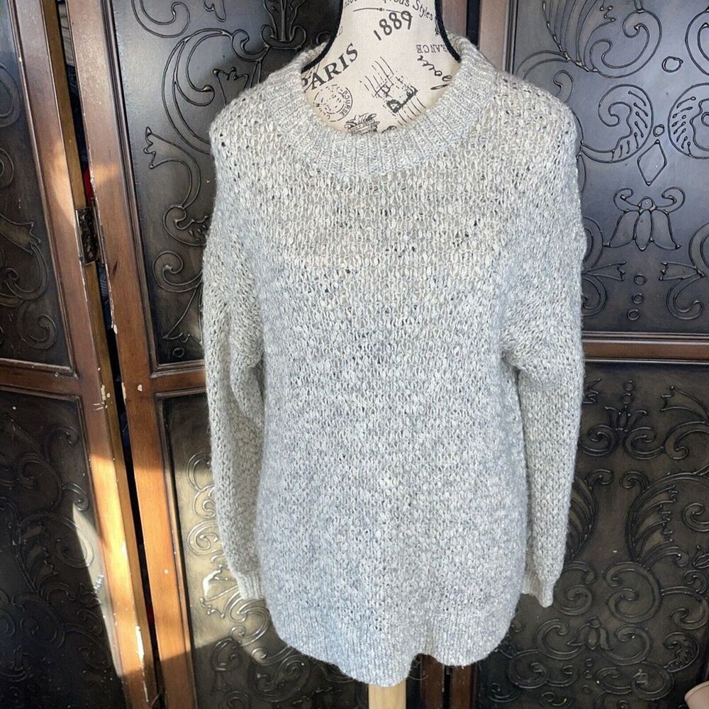 Madewell Alpaca‎ Wool Blend Gray Knit Sweater Long Sleee Shirt Women's Size S